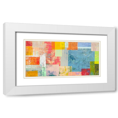 Kaleidos I White Modern Wood Framed Art Print with Double Matting by Corrado, Italo
