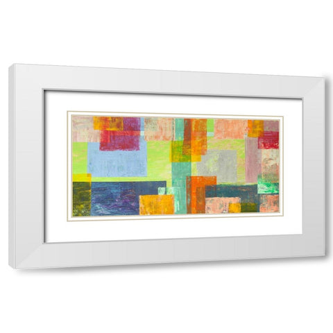 Kaleidos II White Modern Wood Framed Art Print with Double Matting by Corrado, Italo