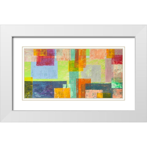 Kaleidos II White Modern Wood Framed Art Print with Double Matting by Corrado, Italo