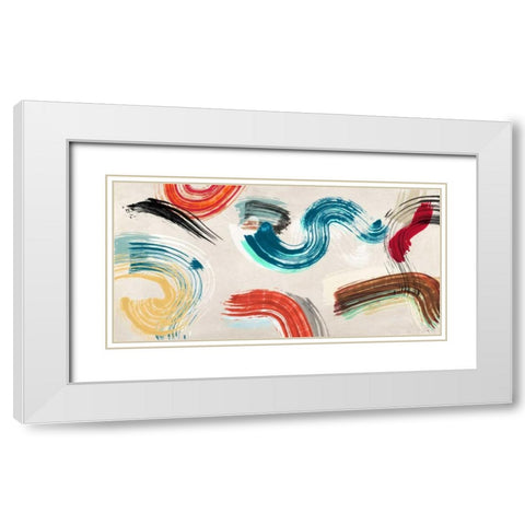 Motionade I White Modern Wood Framed Art Print with Double Matting by Ikeda, Haru