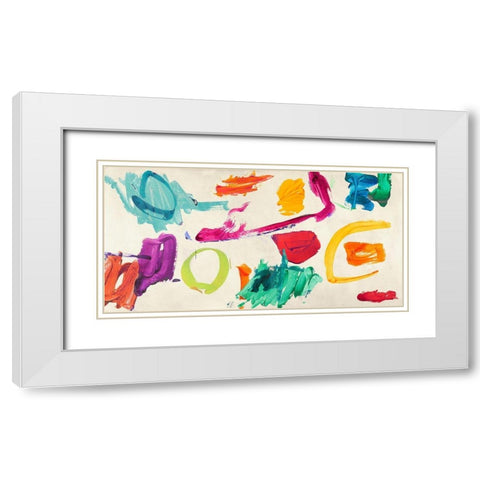 Games of Children White Modern Wood Framed Art Print with Double Matting by Ikeda, Haru