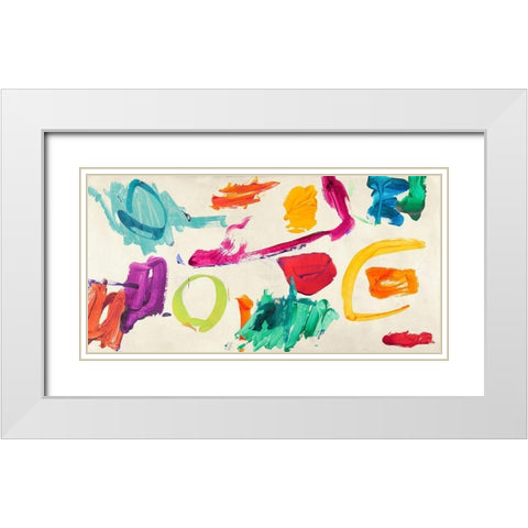 Games of Children White Modern Wood Framed Art Print with Double Matting by Ikeda, Haru