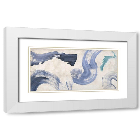 Ocean in Action White Modern Wood Framed Art Print with Double Matting by Ikeda, Haru