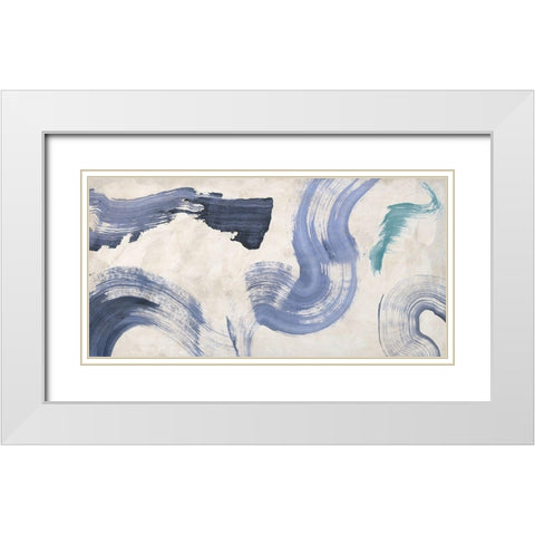 Ocean in Action White Modern Wood Framed Art Print with Double Matting by Ikeda, Haru