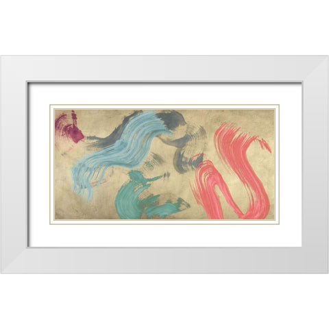 Waves of Relaxation White Modern Wood Framed Art Print with Double Matting by Ikeda, Haru