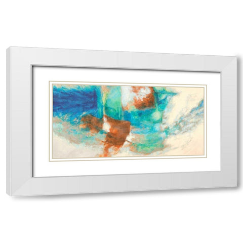 Universe White Modern Wood Framed Art Print with Double Matting by Demos, Jean-Luc