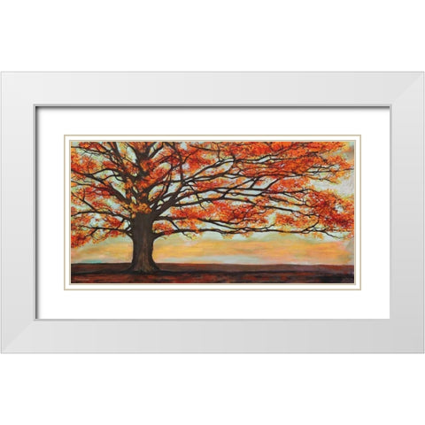 Red Oak White Modern Wood Framed Art Print with Double Matting by Eelder, Jan