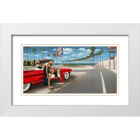 Last stop before the Ocean White Modern Wood Framed Art Print with Double Matting by Silver, John