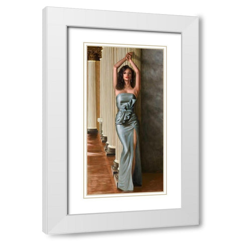 Interiors White Modern Wood Framed Art Print with Double Matting by Silver, John