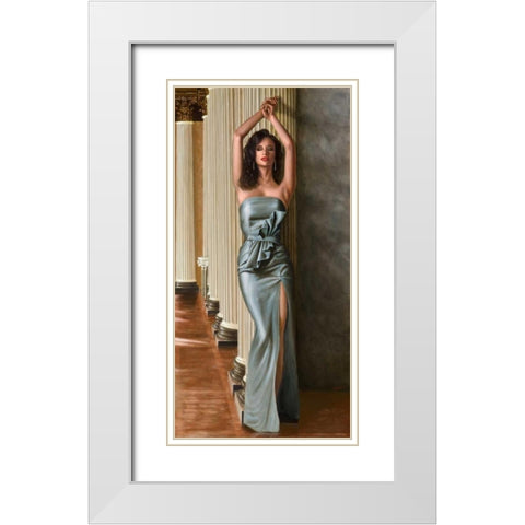 Interiors White Modern Wood Framed Art Print with Double Matting by Silver, John