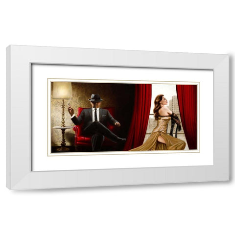 Black Tie high Heels White Modern Wood Framed Art Print with Double Matting by Silver, John