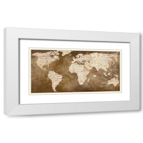 Words for the World White Modern Wood Framed Art Print with Double Matting by Falcone, Ruggero