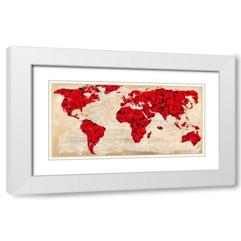 A World for Lovers White Modern Wood Framed Art Print with Double Matting by Loumer, Dianne