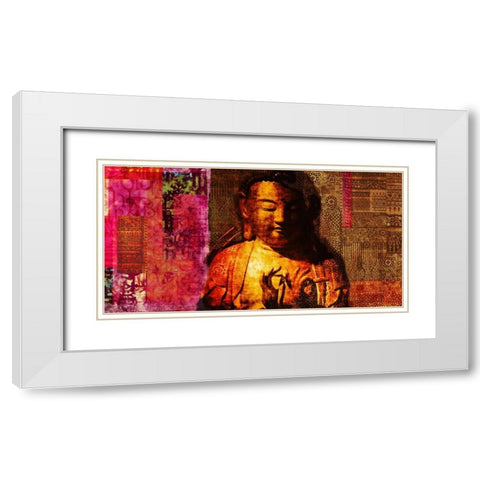 Gold Dream White Modern Wood Framed Art Print with Double Matting by Joannoo