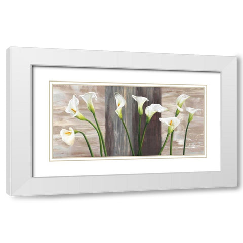 Country Callas White Modern Wood Framed Art Print with Double Matting by Thomlinson, Jenny