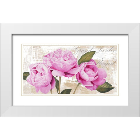 Grand Jardin Royal White Modern Wood Framed Art Print with Double Matting by Thomlinson, Jenny