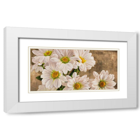 Daisies in the Moonlight White Modern Wood Framed Art Print with Double Matting by Thomlinson, Jenny