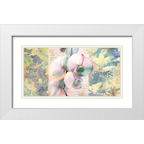 Kaleidoscope Orchid White Modern Wood Framed Art Print with Double Matting by Kelly, Parr