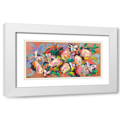 Happy Waterlilies White Modern Wood Framed Art Print with Double Matting by Parr, Kelly