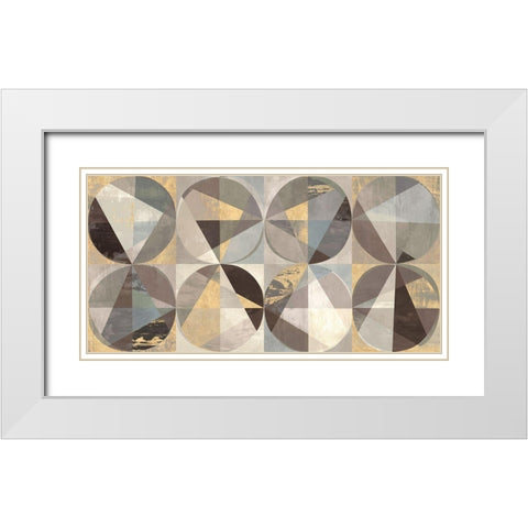 Glittering Constellation II White Modern Wood Framed Art Print with Double Matting by Kaj, Rama