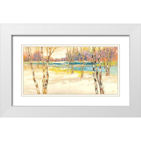 Bosco incantato I White Modern Wood Framed Art Print with Double Matting by Lucas