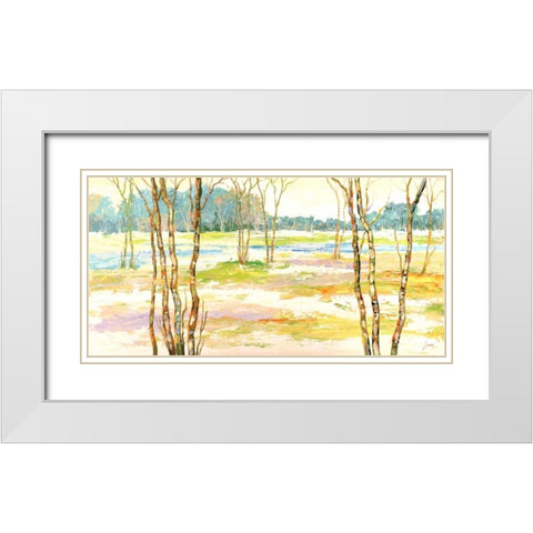 Bosco incantato II White Modern Wood Framed Art Print with Double Matting by Lucas