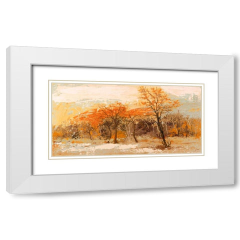 Foresta I White Modern Wood Framed Art Print with Double Matting by Lucas