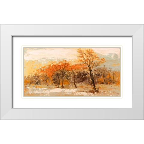 Foresta I White Modern Wood Framed Art Print with Double Matting by Lucas