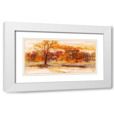 Foresta II White Modern Wood Framed Art Print with Double Matting by Lucas