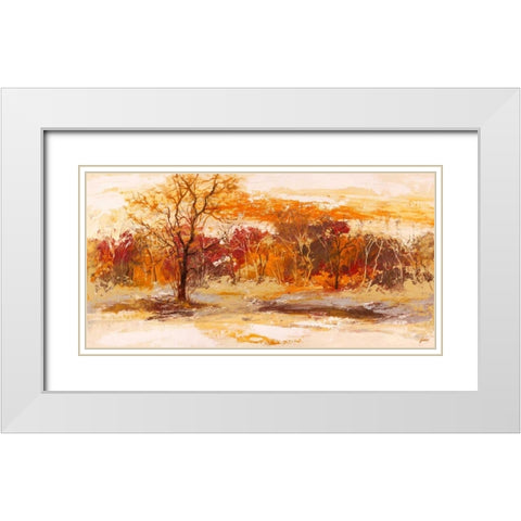 Foresta II White Modern Wood Framed Art Print with Double Matting by Lucas