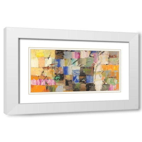 Concetti dimensionali (detail) White Modern Wood Framed Art Print with Double Matting by Lucas