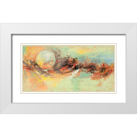 Luna destate White Modern Wood Framed Art Print with Double Matting by Lucas
