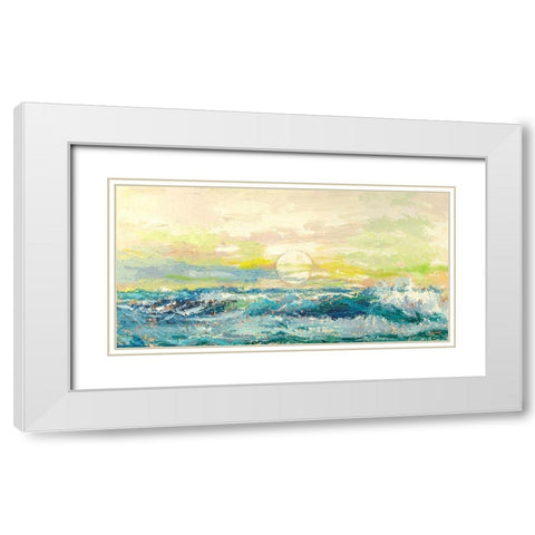 Onde del mattino White Modern Wood Framed Art Print with Double Matting by Lucas