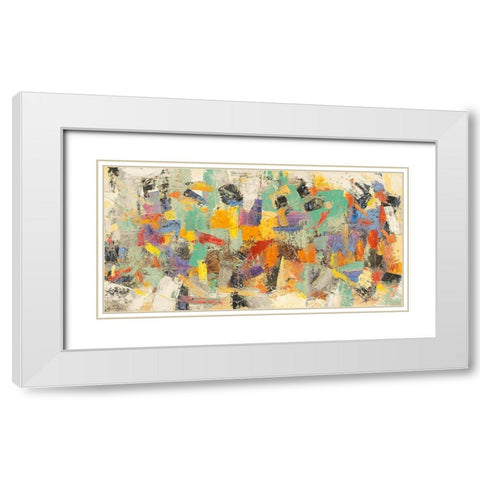 Rivoluzione colorata White Modern Wood Framed Art Print with Double Matting by Lucas