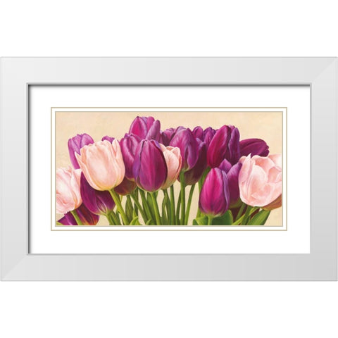 Allegro con brio White Modern Wood Framed Art Print with Double Matting by Villa, Luca