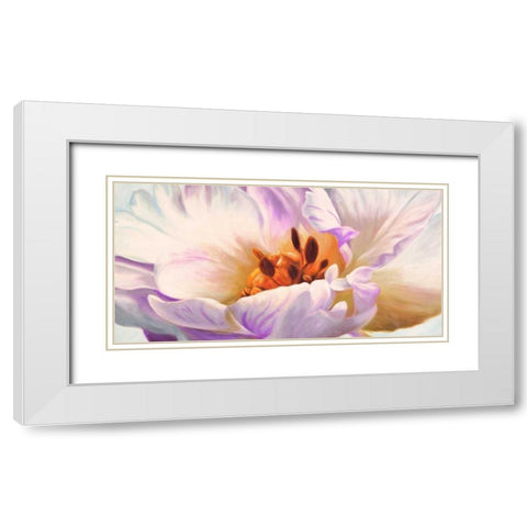 Tulipe White Modern Wood Framed Art Print with Double Matting by Villa, Luca