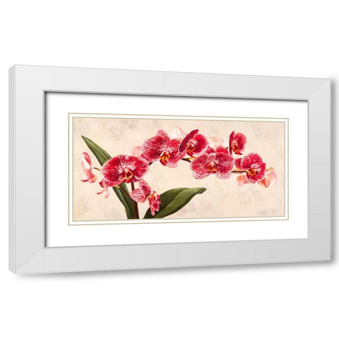 Purple Queens White Modern Wood Framed Art Print with Double Matting by Villa, Luca