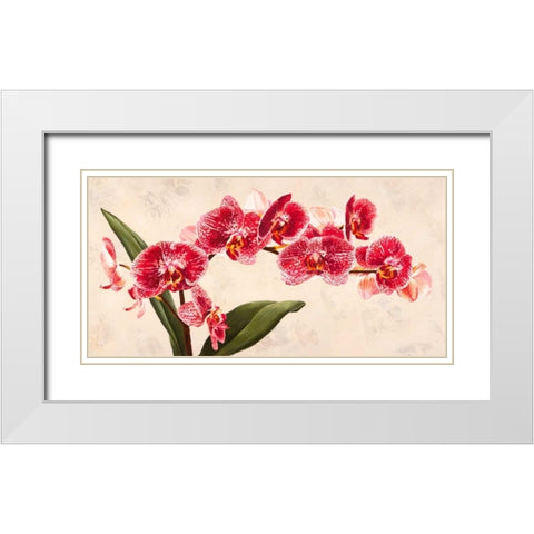 Purple Queens White Modern Wood Framed Art Print with Double Matting by Villa, Luca