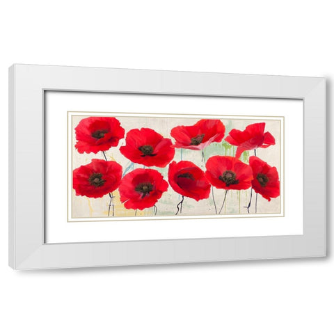 Pop Yes White Modern Wood Framed Art Print with Double Matting by Villa, Luca