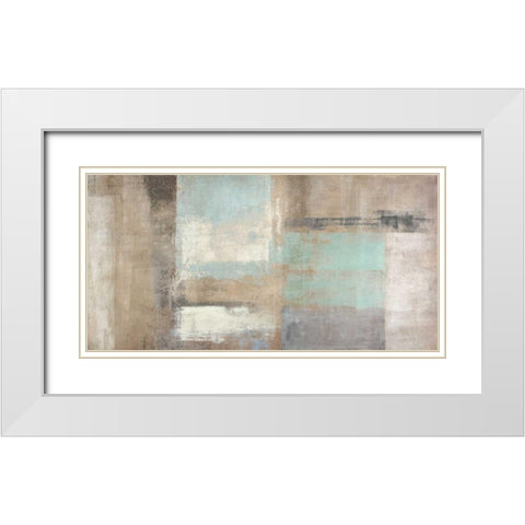 Waterfront White Modern Wood Framed Art Print with Double Matting by Maun, Ludwig