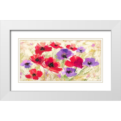 Campo in Primavera White Modern Wood Framed Art Print with Double Matting by Florio, Luigi