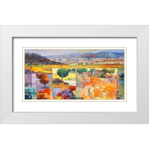 Peasaggio italiano White Modern Wood Framed Art Print with Double Matting by Florio, Luigi