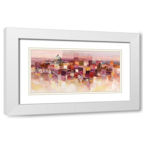 Sognando Roma White Modern Wood Framed Art Print with Double Matting by Florio, Luigi