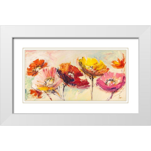 Nel vento White Modern Wood Framed Art Print with Double Matting by Luigi, Florio