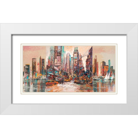 NYC-2 White Modern Wood Framed Art Print with Double Matting by Luigi, Florio