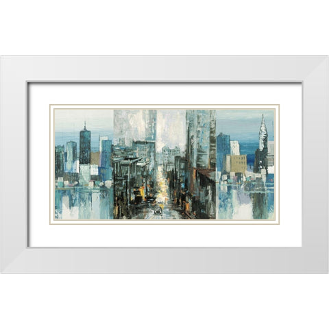 NYC-3 White Modern Wood Framed Art Print with Double Matting by Luigi, Florio