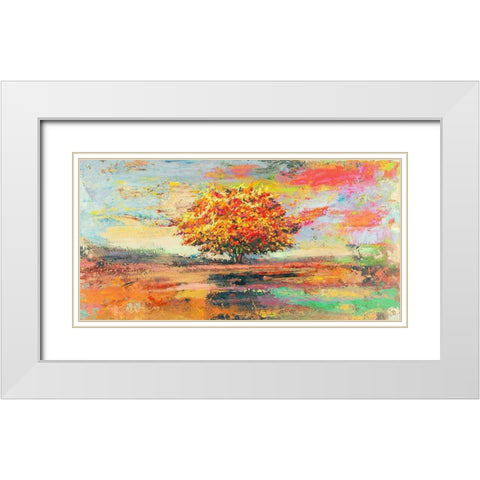 Albero destate (detail) White Modern Wood Framed Art Print with Double Matting by Florio, Luigi