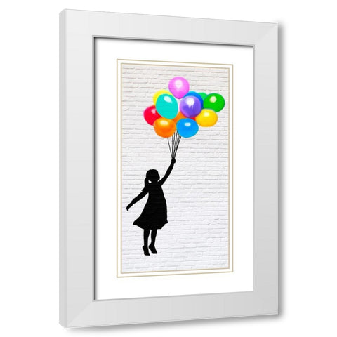Learn to Fly White Modern Wood Framed Art Print with Double Matting by Masterfunk Collective