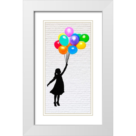 Learn to Fly White Modern Wood Framed Art Print with Double Matting by Masterfunk Collective