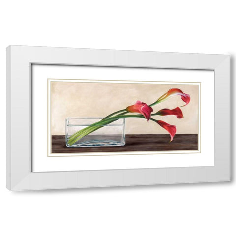 Modern composition Callas White Modern Wood Framed Art Print with Double Matting by Mills, Shin